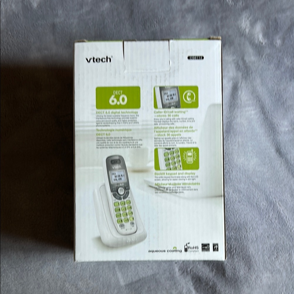 DECT 6.0 Cordless Phone - White